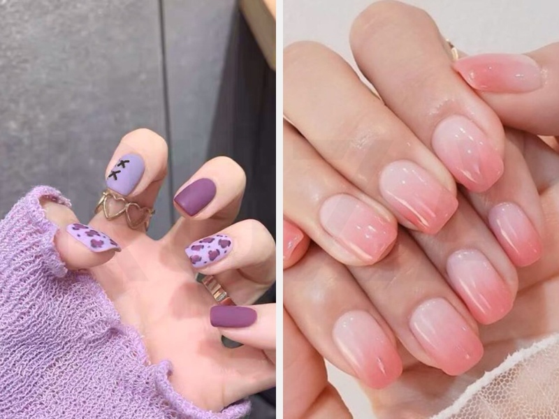 100+ Mẫu Móng Tay Đẹp Đơn Giản, Sang Trọng Sáng Da 2024 11 Mẫu nail màu tím mộng mơ