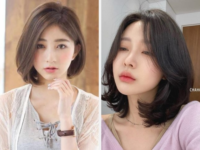 20 Kiểu Tóc Bob Layer Ngắn Đẹp và Thời Thượng 2024 8 Tóc bob layer ngắn chia ngôi giữa