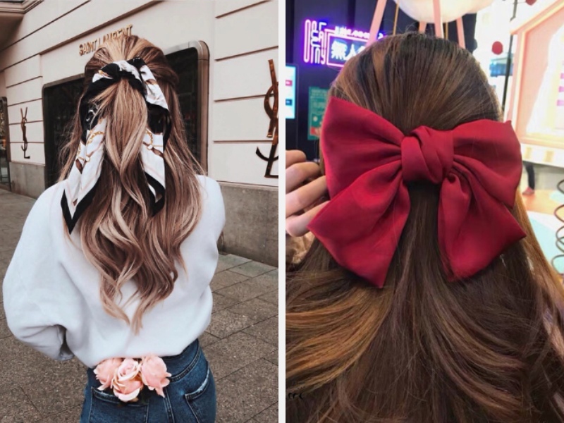 Top Kiểu Tóc Xoăn Đuôi Nhẹ Đẹp Nhất Cho Phong Cách Trẻ Trung 10 Sử dụng băng đô và kẹp tóc