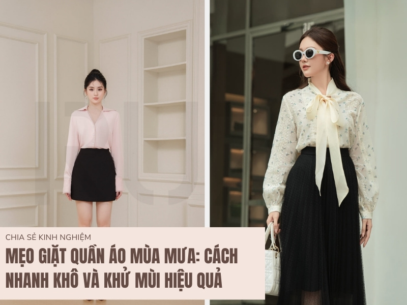 Mẹo Giặt Quần Áo Mùa Mưa: Cách Nhanh Khô và Khử Mùi Hiệu Quả 1 Mẹo giặt quần áo mùa mưa