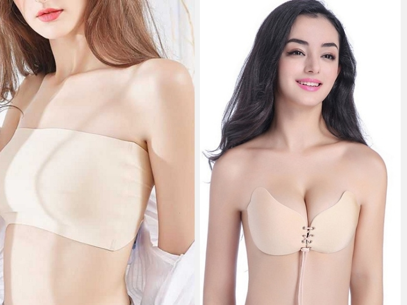 Áo bra không dây ôm sát - Áo bra không dây dạng dán