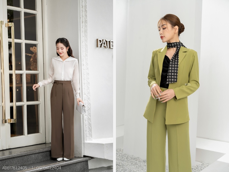 Đi HongKong Nên Mặc Gì? Gợi Ý Trang Phục Du Lịch Phù Hợp Theo Mùa 7 Áo sơ mi cách điệu phối quần tây ống suông