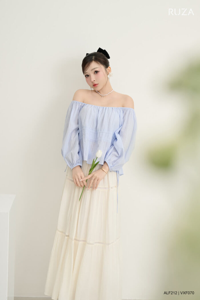 Áo sơ mi tay ngắn ALF212 xanh pc3