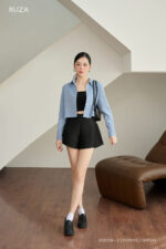 Áo sơ mi tay dài basic ANB219 xanh pc3