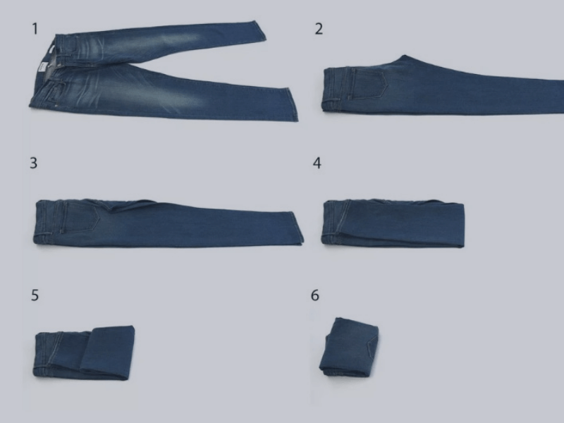 Cách Gấp Quần Áo Nhanh Và Gọn Gàng Mà Bạn Nên Biết 3 Cách gấp gọn quần jeans và quần tây